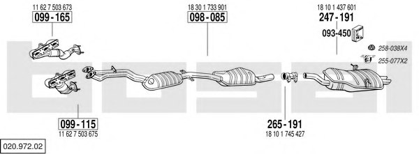 BOSAL 020.972.02 Exhaust System